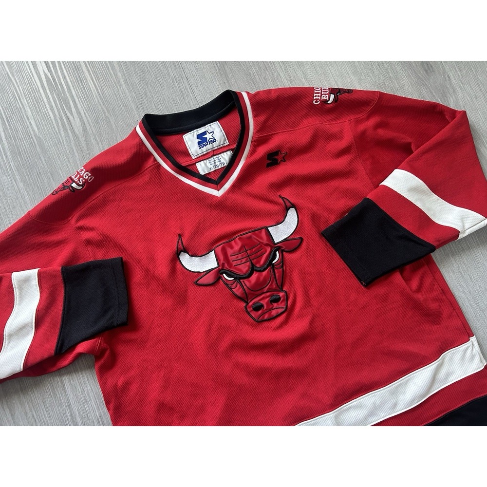 Chicago Bulls Starter Hockey Jersey Men's Size XL NBA Basketball Red